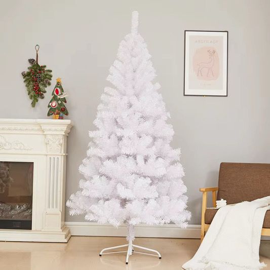 6ft Christmas Tree – 800 Tips, Full & Fluffy with Metal Stand, Easy Assembly